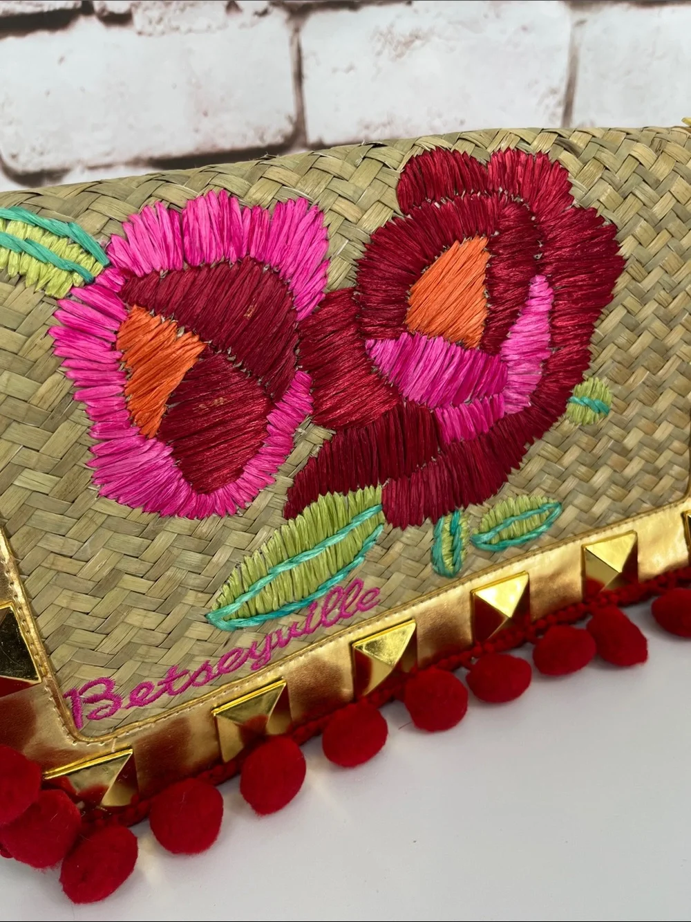 ✨VTG Y2K✨Betseyville”Playa De Betsey” Studded Clutch